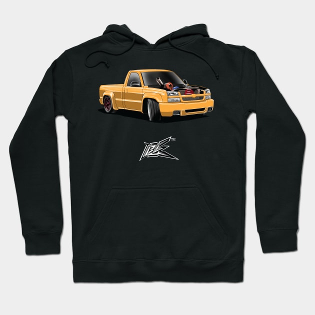 chevy silverado dropped truck Hoodie by naquash